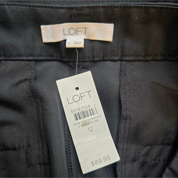 E Loft Drapey Cargo Wide Leg Pants NWT Womens Size 12 Wide Leg Utility Chinos - Picture 8 of 9